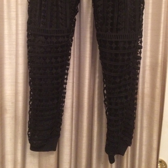 👠2 for 20Black crochet design stretchy pants - Picture 3 of 8